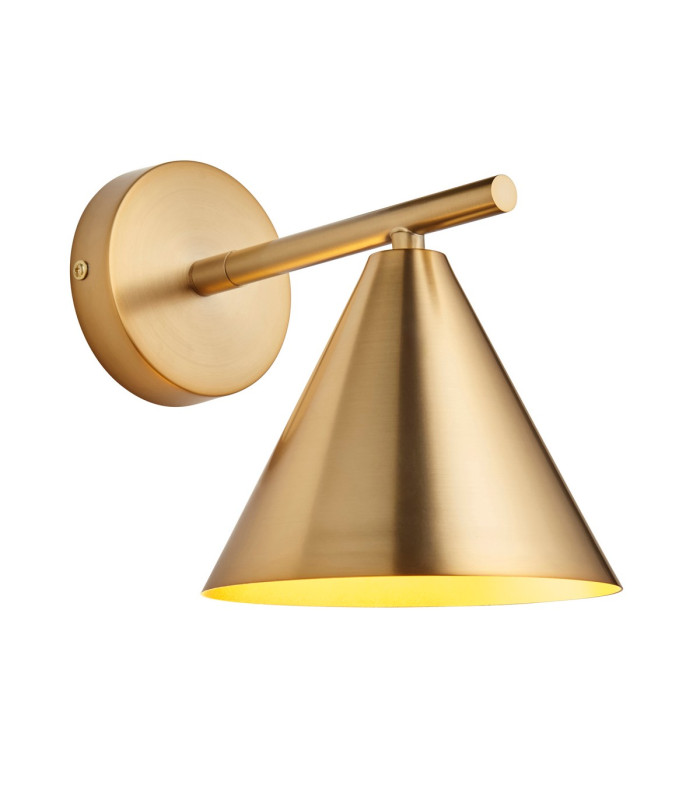Cape Dome Wall Lamp Warm Antique Brass Plate, 1x E14
