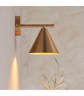 Cape Dome Wall Lamp Warm Antique Brass Plate, 1x E14