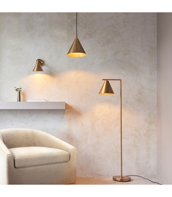 Cape Dome Wall Lamp Warm Antique Brass Plate, 1x E14