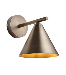 Cape Dome Wall Lamp Brushed Antique Bronze Plate, 1x E14