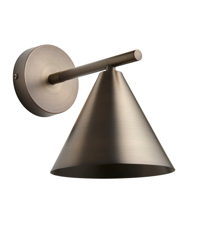 Cape Dome Wall Lamp Brushed Antique Bronze Plate, 1x E14