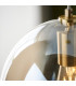 Kelda Oval Dome Pendant Ceiling Light Satin Brass Plate, Champagne Lustre Glass, 1x E27