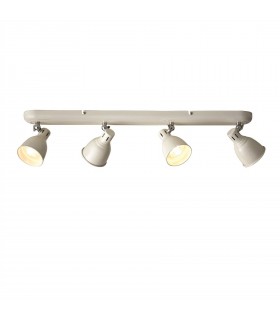 LED 4 Light Spotlight Gloss Ivory, Gloss White Paint, GU10 - 1