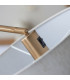 Clement Floor Lamp with Shade Br Aged Brass Plate, Natural Linen Mix Fabric, 1x E27