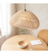 Misra Wire Frame Pendant Ceiling Light Natural Rattan, 1x E27