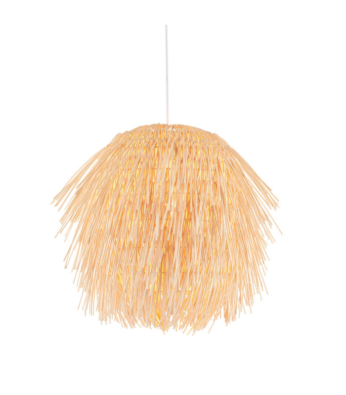 Pushpa Pendant Ceiling Light Natural Rattan, 1x E27