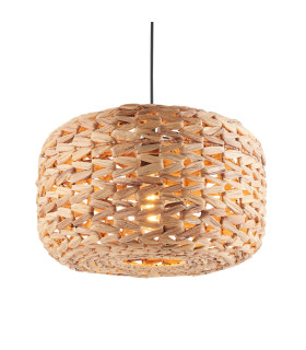 Toca Wire Frame Pendant Ceiling Light Natural Water Hyacinth, 1x E27
