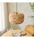 Toca Wire Frame Pendant Ceiling Light Natural Water Hyacinth, 1x E27