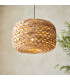 Toca Wire Frame Pendant Ceiling Light Natural Water Hyacinth, 1x E27