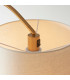 Carlson Arc Floor Lamp Warm Brass Plate, Natural Fabric, 1x E27