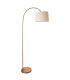 Carlson Arc Floor Lamp Warm Brass Plate, Natural Fabric, 1x E27