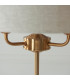 Highclere Table Lamp with Round Shade Vintage Brass, Natural Linen, 3x E14