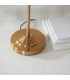 Highclere Table Lamp with Round Shade Vintage Brass, Natural Linen, 3x E14