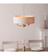 Highclere Multi Arm Pendant Ceiling Light Vintage Brass, Natural Linen, 3x E14