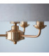 Highclere Multi Arm Pendant Ceiling Light Vintage Brass, Natural Linen, 3x E14