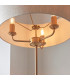 Highclere Floor Lamp with Shade Vintage Brass, Natural Linen, 3x E14