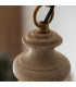 Cotswold Dome Pendant Ceiling Light Natural Ash, Brushed Aged Brass Plate, Clear Glass , 1x E27