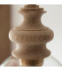 Cotswold Dome Pendant Ceiling Light Natural Ash, Brushed Aged Brass Plate, Clear Glass , 1x E27