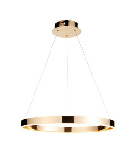 Gen Integrated LED Pendant Ceiling Light French Gold Finish, Frosted Acrylic, 1x Integrated LED