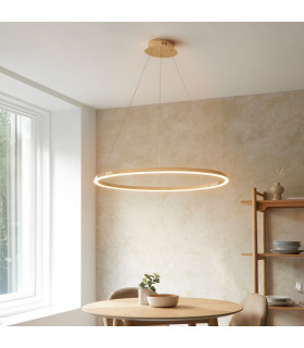 Staten Integrated LED Pendant Ceiling Light French Gold Finish, White Silicone, 1x Integrated LED