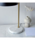 Buchanan Table Lamp Matt Black, Antique Brass Plate, Grey Marble, 1x E27