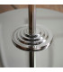 Highclere Floor Lamp with Shade Brushed Chrome Plate, Natural Linen, 1x E27