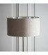 Highclere Floor Lamp with Shade Brushed Chrome Plate, Natural Linen, 1x E27