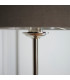 Highclere Floor Lamp with Shade Brushed Chrome Plate, Natural Linen, 1x E27
