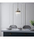Marietta Pendant Ceiling Light Antique Brass Plate, Clear Glass, 1x E27