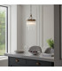 Marietta Pendant Ceiling Light Antique Brass Plate, Clear Glass, 1x E27