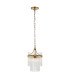 Marietta Pendant Ceiling Light Antique Brass Plate, Clear Glass, 1x E27