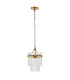 Marietta Pendant Ceiling Light Antique Brass Plate, Clear Glass, 1x E27