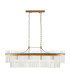 Marietta Bar Pendant Ceiling Light Antique Brass Plate, Clear Glass, 4x E14