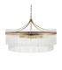 Marietta Grand Pendant Ceiling Light Antique Brass Plate, Clear Glass, 7x E14