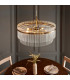 Marietta Grand Pendant Ceiling Light Antique Brass Plate, Clear Glass, 7x E14