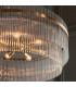 Marietta Grand Pendant Ceiling Light Antique Brass Plate, Clear Glass, 7x E14