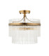 Marietta Ceiling Light Antique Brass Plate, Clear Glass, 3x E14
