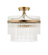 Marietta Ceiling Light Antique Brass Plate, Clear Glass, 3x E14