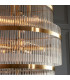 Marietta Grand Pendant Ceiling Light Antique Brass Plate, Clear Glass, 21x E14