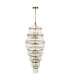 Marietta Grand Pendant Ceiling Light Antique Brass Plate, Clear Glass, 21x E14
