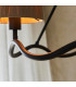 Wriggle Multi Arm Pendant Ceiling Light Matt Black, Natural Raffia, 3x E14