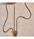 Wriggle Multi Arm Floor Lamp Brushed Aged Brass Plate, Natural Raffia, 3x E14