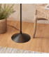 Wriggle Floor Lamp with Tapered Shade Matt Black, Natural Raffia, 1x E27