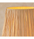 Wriggle Floor Lamp with Tapered Shade Brushed Aged Brass Plate, Natural Raffia, 1x E27