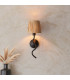 Wriggle Wall Lamp with Shade Matt Black, Natural Raffia, 1x E14