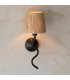 Wriggle Wall Lamp with Shade Matt Black, Natural Raffia, 1x E14