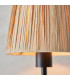 Wriggle Wall Lamp with Shade Matt Black, Natural Raffia, 1x E14