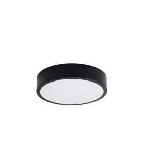 Onyx Cylindrical Ceiling Light 30cm Black LED 3000K-1
