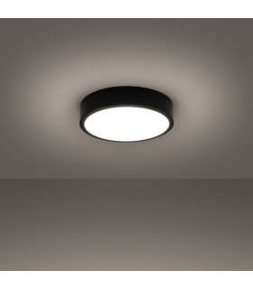 Onyx Cylindrical Ceiling Light 30cm Black LED 3000K-2