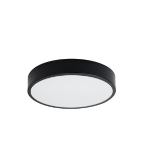 Onyx Cylindrical Ceiling Light 40cm Black LED 3000K-1